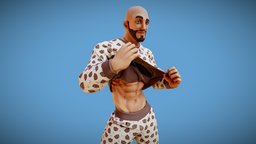 Sleep tight cloth, b3d, people, pose, muscle, muscles, conceptdesign, marvelousdesigner, character, blender, blender3d, man, male, person