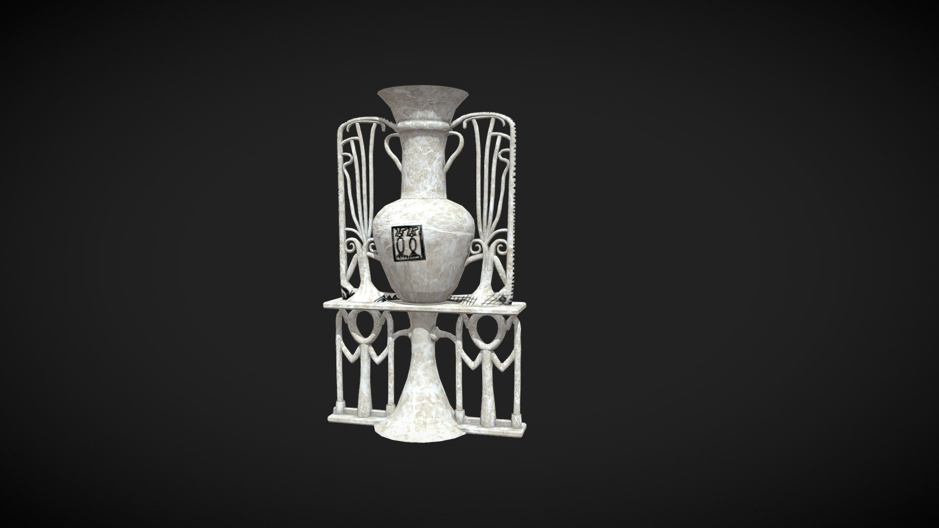 One of the alabaster vases found in the KV62 Tomb 3d model