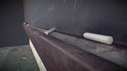 Blackboard classroom, abandonned, blackboard, substance, pbr, material