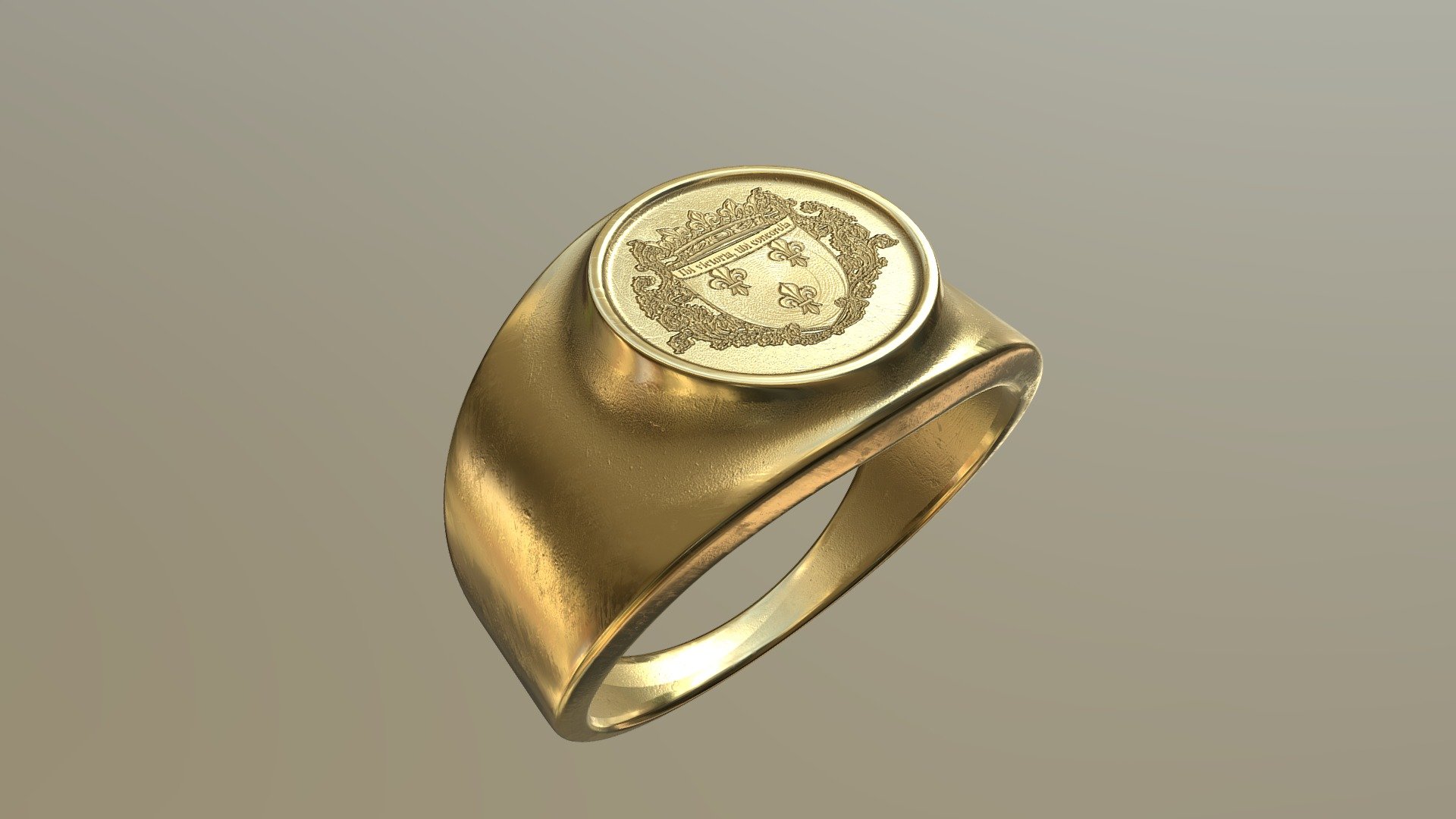 Ring with the De Levinte's Emblem - De Levinte's Ring - Download Free 3D model by A1ex_Thunder 3d model