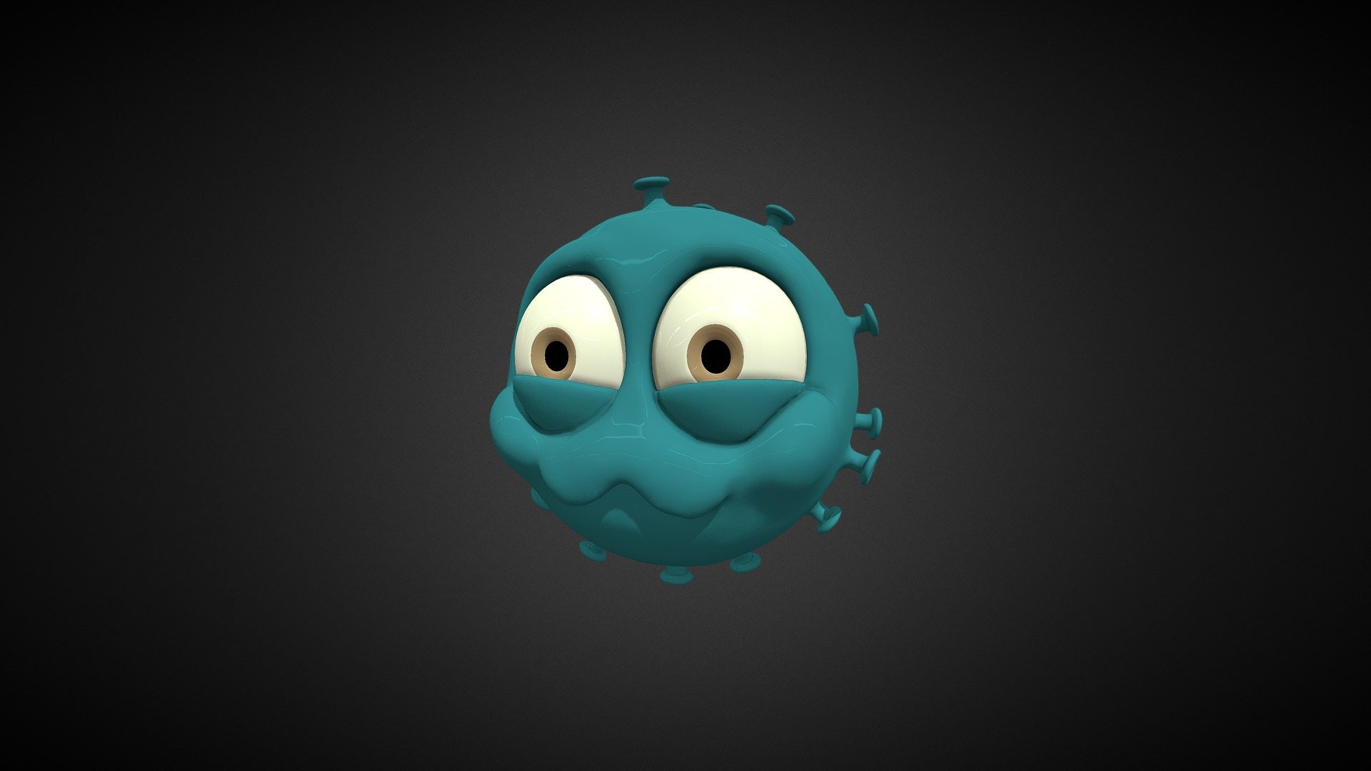 Because of these hard times that we are living right now. A simple sculpture of the coronavirus. It doesn't seem so lethal seen like this&hellip; 🙄 - Kawaii COVID-19 - Buy Royalty Free 3D model by f.defuentes 3d model