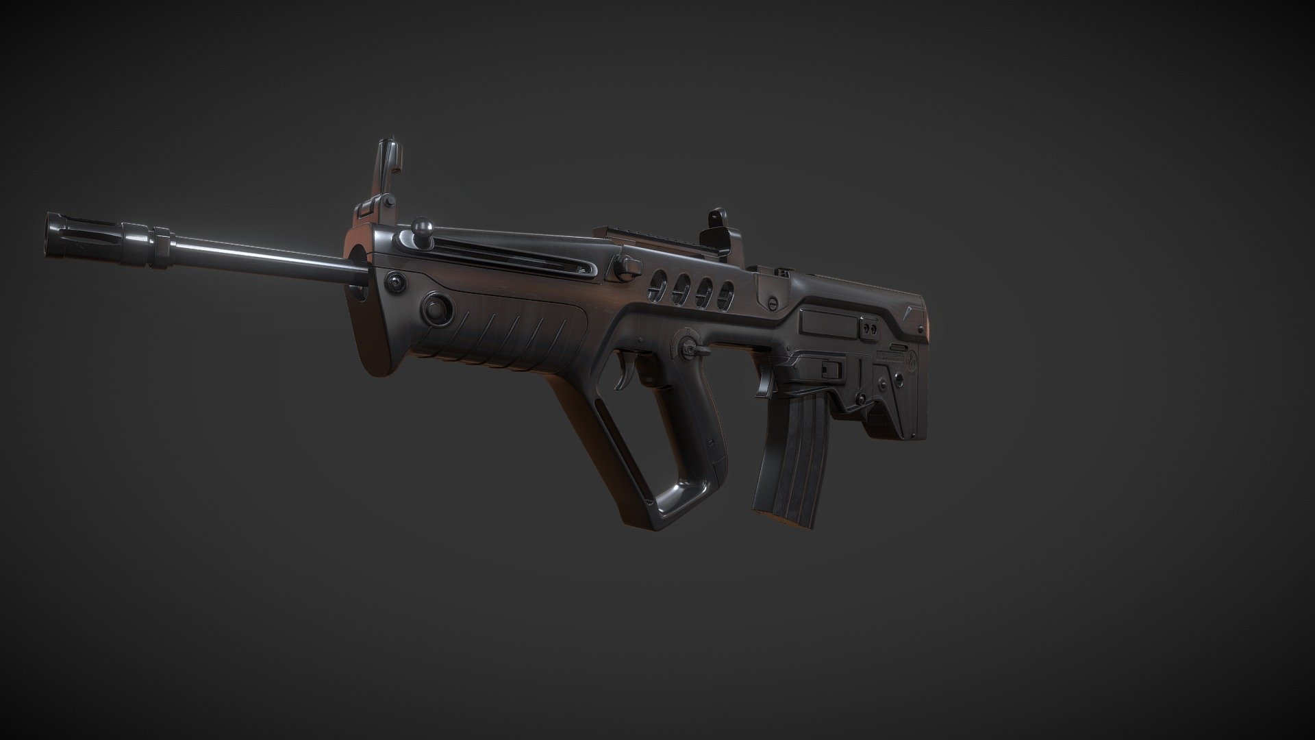 3D model was created on real weapon base: accurately, in real units of measurement, maximally close to the original.

We can make any adjustments for the model, for example make it suitable for game engines https://hum3d.com/game-ready-models/, add/change any parts, make rigging/animation - just contact us.

Model formats:

*.fbx (Multi Format)

*.obj (Multi Format)

*.3ds (Multi Format)

*.lwo (Lightwave 6)

If you need any other formats we are more than happy to make them for you.

The model is provided combined, all main parts are presented as separate parts therefore materials of objects are easy to be modified or removed and standard parts are easy to be replaced. If you experience difficulties with separating standard parts we are more than happy to give you qualified assistance.

We greatly appreciate you choosing our 3D models and hope they will be of use.

We look forward to continuously dealing with you.

Sincerely Yours,

Hum3D Team - IMI Tavor TAR-21 - Buy Royalty Free 3D model by hum3d 3d model