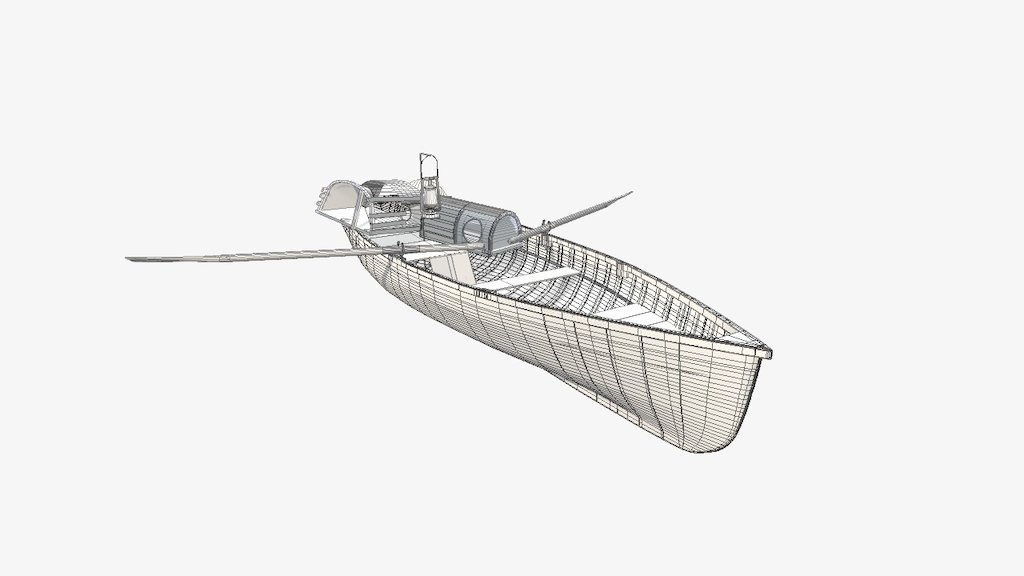 Rowing Boat - 3D model by GeorgeBowler 3d model