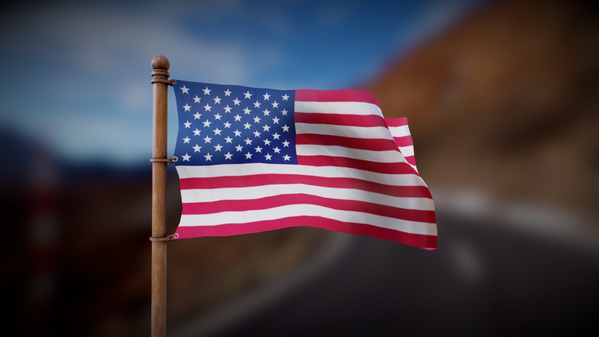 Flag waving in the wind in a looped animation

Joint Animation, perfect for any purpose
4K PBR textures

Feel free to DM me for anu question of custom requests :) - United States Flag - Wind Animated Loop - Buy Royalty Free 3D model by Deftroy 3d model