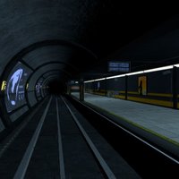 Subway Game Scene train, railroad, track, underground, transport, metro, station, substance, maya, 3d