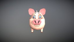 Pig | stylized character | lowpoly character pig, fbx, charactermodel, lowpolymodel, lowpoly, characterdesign