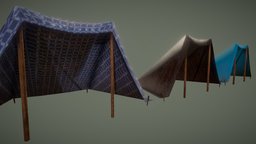 Merchant Tents ancient, tent, medieval, merchant, shade, game-asset, props-assets, low-poly, lowpoly, gameasset, fantasy, shop