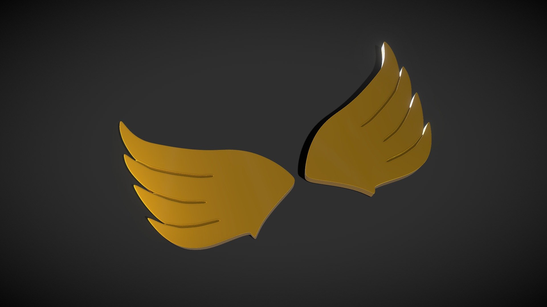 Wing Set modeled in 3ds max 2017 and rendered in keyshot 9.3 pro.

3D Printable Model.

Overall Object Size:-
Length : 3.2 Inches,
Width : 6.2 Inches,
Height : 0.3 Inches

Polys : 34112 and Verts : 34116 3d model