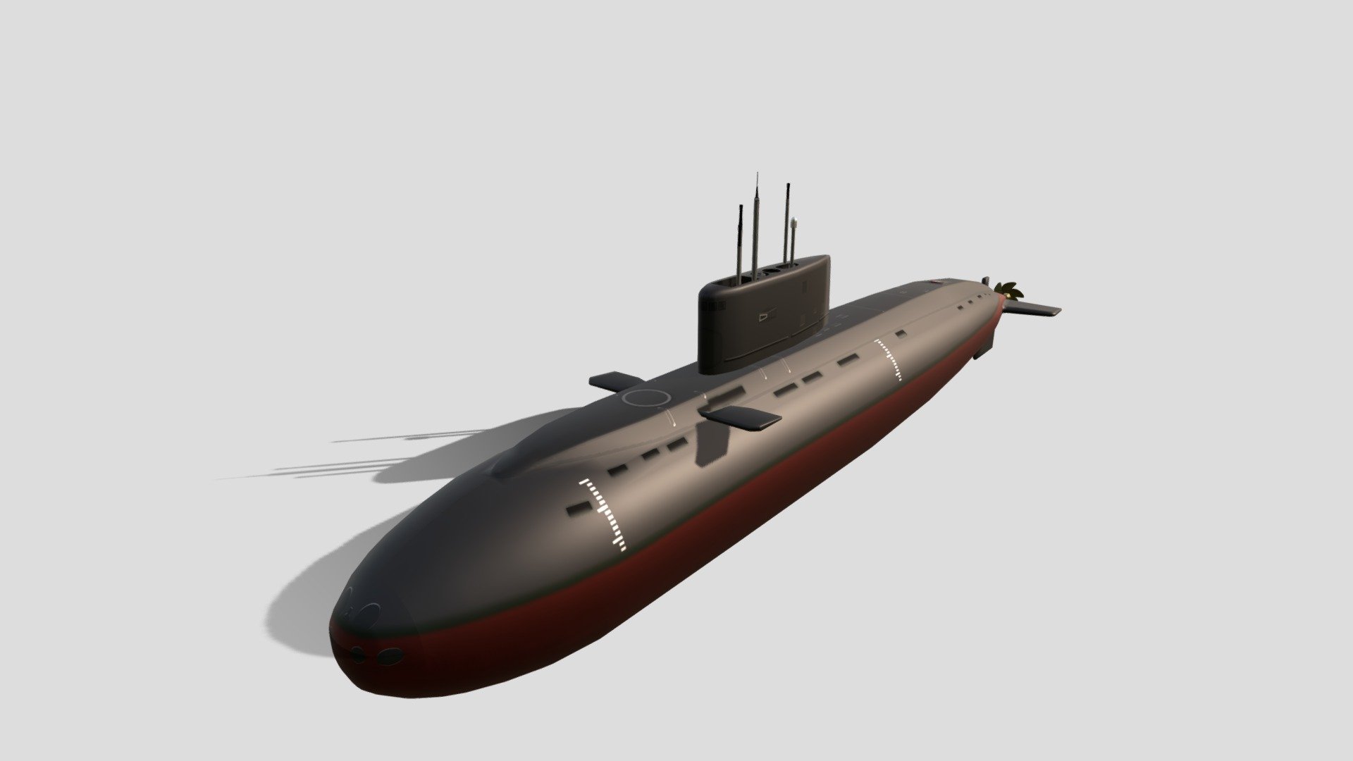 ASG-ISR

Submarine Kilo class Diesel Electric Attack Submarine

Synthetic Environment Entity for use in Simulation and Training for Intelligence, Surveillance and Reconnaissance (ISR).


Low poly model 
Accuratly modelled off plan and using photo reference
1 LOD
1 UV texture map 2048
no animation
no materials
no maps other that albedo
4225 triangles

http://www.asg-isr.com - Submarine Kilo class Diesel Electric  low poly - 3D model by ASG-ISR 3d model