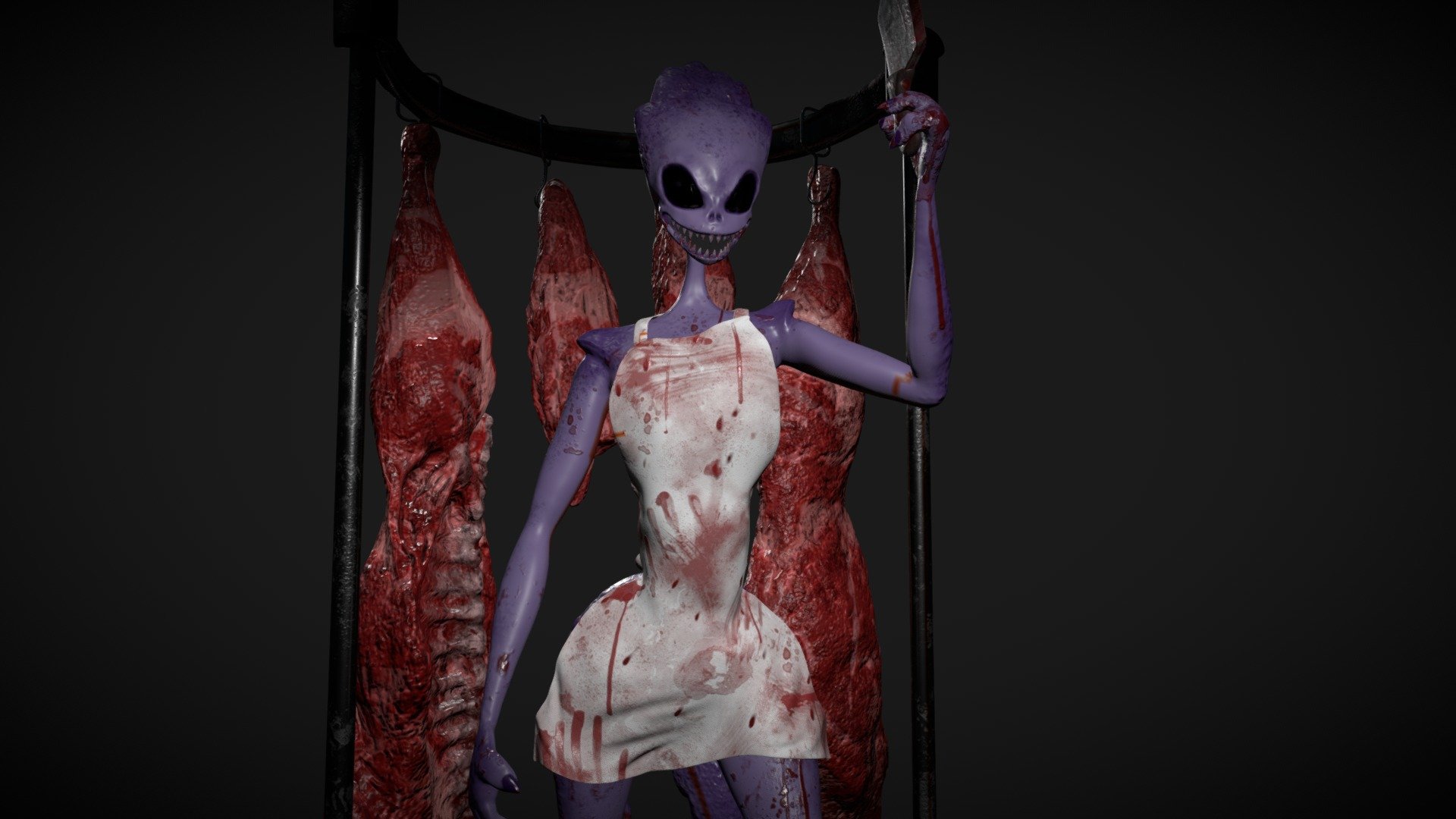 Scary looking alien, enjoy! - Butcher (killer?)  Alien - 3D model by Lara Martinez (@martinez.lara) 3d model