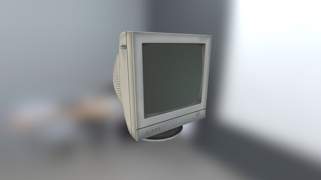 old crt monitor - CRT Monitor - 3D model by ramonscortanu 3d model