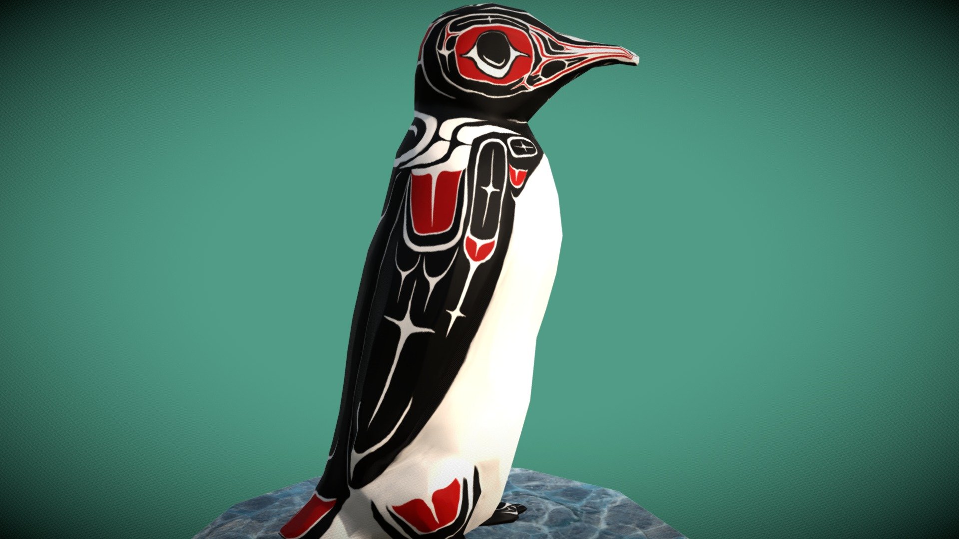 3December 2022 - Day 16
Penguin

Penguin Inspired by Haida culture and Pacific Northwest Native American Art; 

source &amp; research at:

&ldquo;National Museum of the American Indian