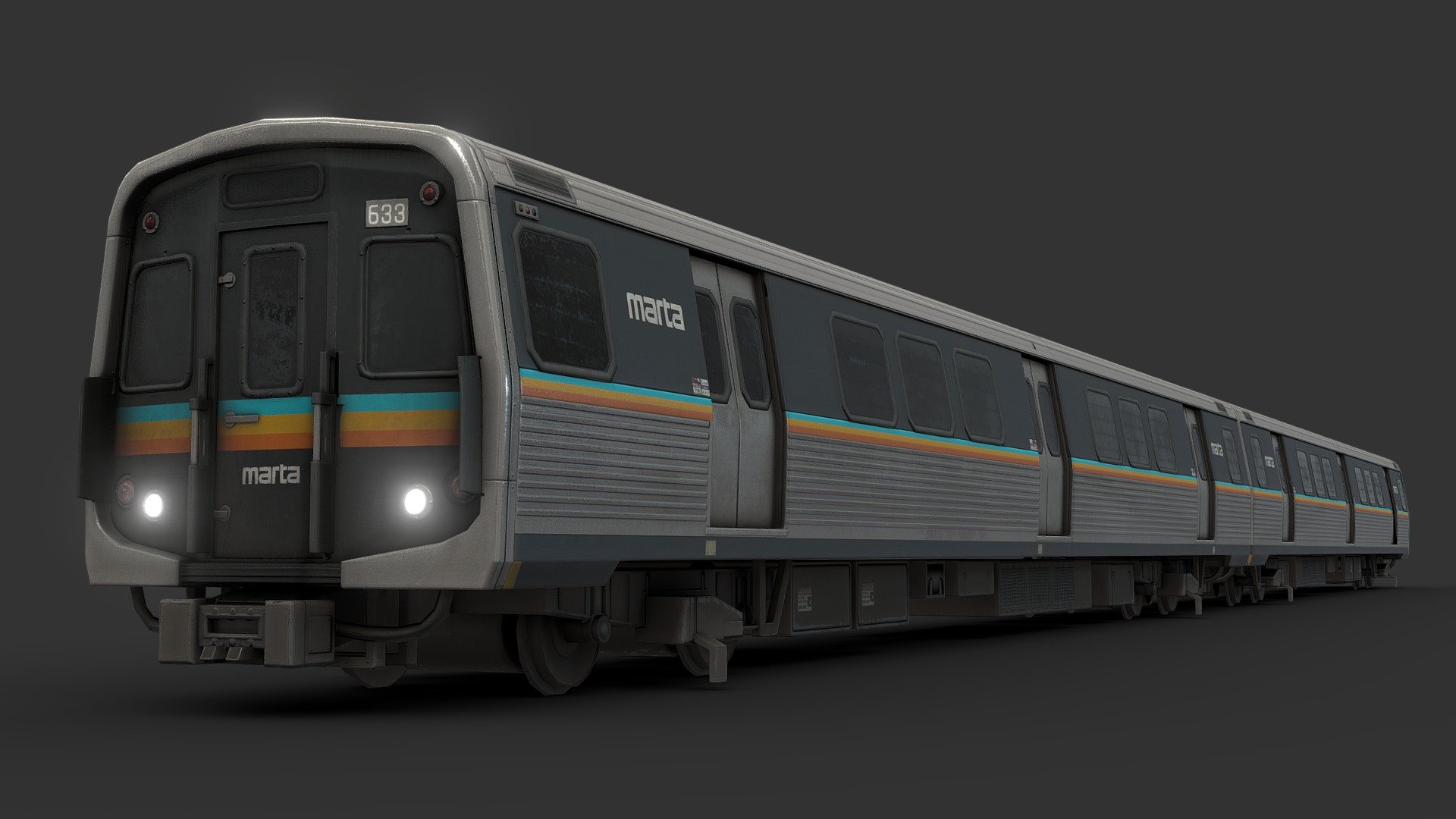 Lowpoly model of the trains seen around my home city of Atlanta, Georgia

Made in 3DSMax and Substance Painter

Questions? Interested in a custom model? Want me working on your project? Feel free to contact me via artstation at: https://www.artstation.com/renafox3d - MARTA CQ312 - Buy Royalty Free 3D model by Renafox (@kryik1023) 3d model