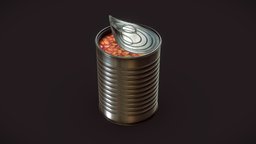 Can of beans can, fusion, downloadable, beans, materialize, substancepainter, substance, game, 3dsmax, gameasset, free, download, gameready
