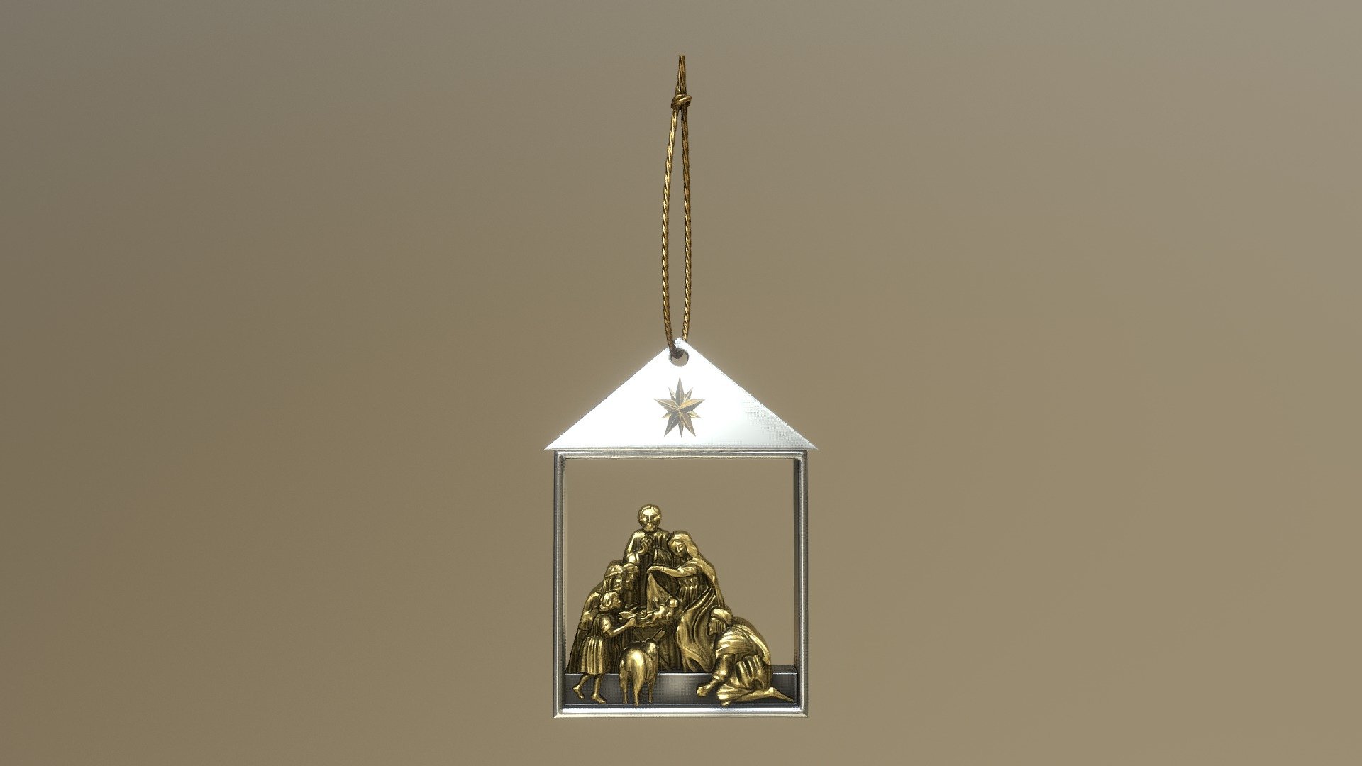 Originally designed for 3D printing and CNC milling - Nativity Ornament - 3D model by Alolkoy 3d model