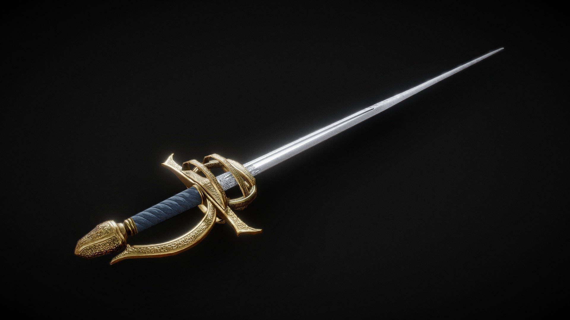 Sword based on Miraz Sword from Chronicles of Narnia - Miraz Sword - Download Free 3D model by Efarys 3d model