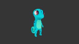 Chichi chameleon, character, asset, game, gameasset, gameready, engineready