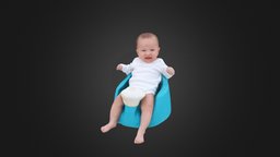 Scanned 7 months old Baby Boy with chair 456 baby, boy, people, children, infantry, chain, infant, chair, man, male