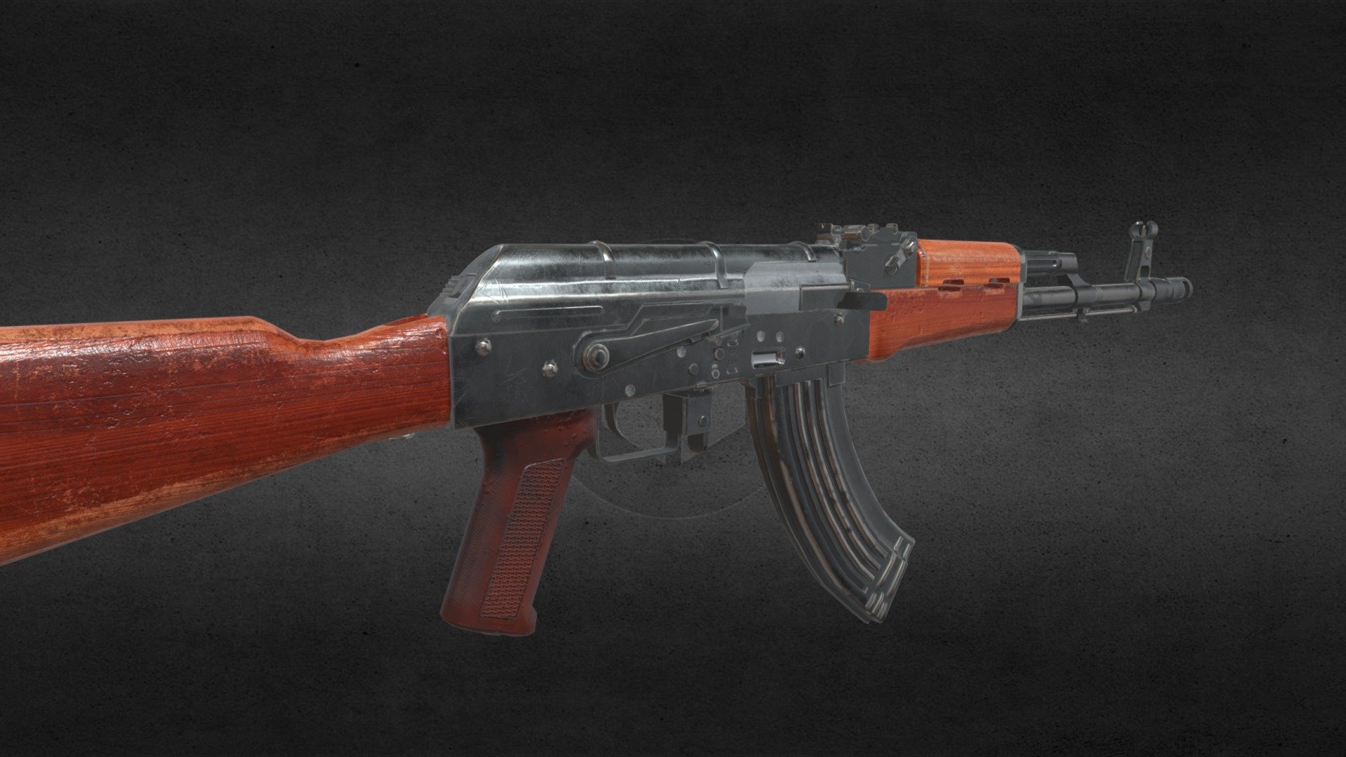 AK-47 assault rifle - ак-47 - Download Free 3D model by Vanuartw (@sketh) 3d model