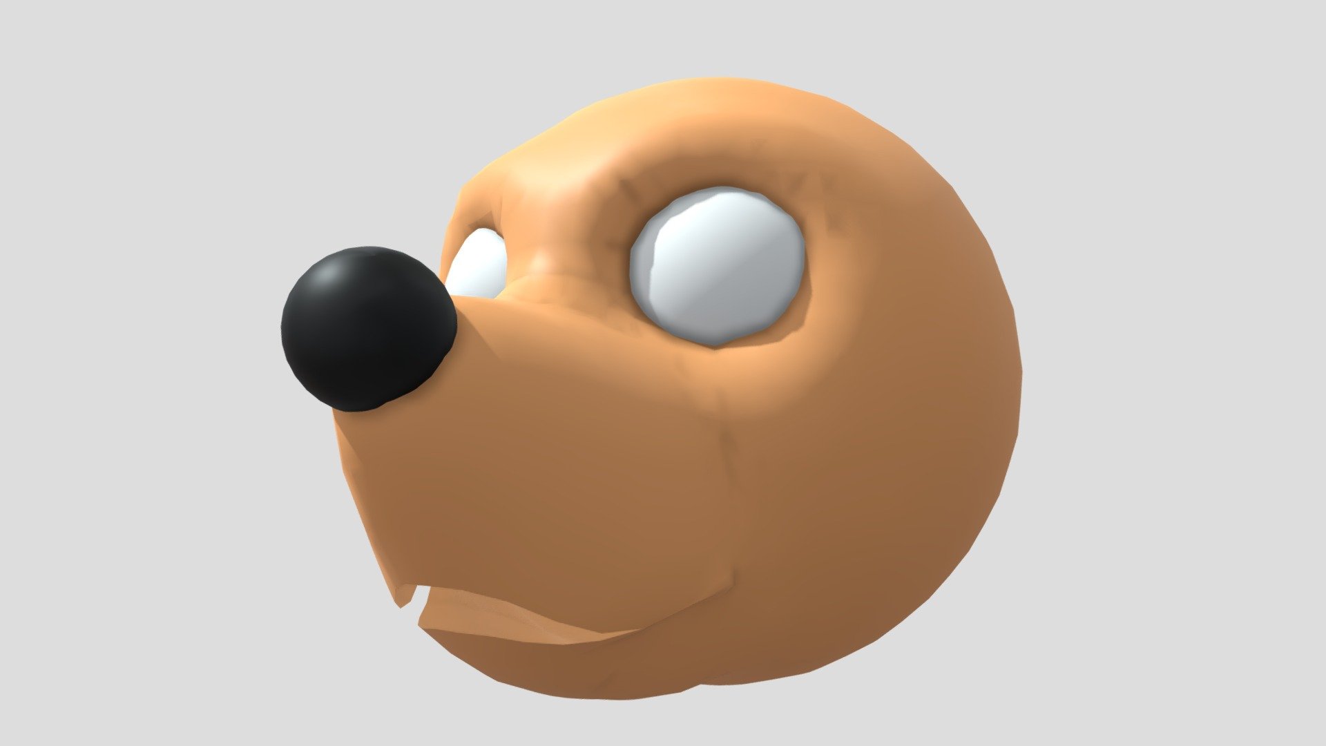 This is a cartoony dog head model I made - Cartoon Dog Head - 3D model by Jacob Quintana (@jacobq1004) 3d model