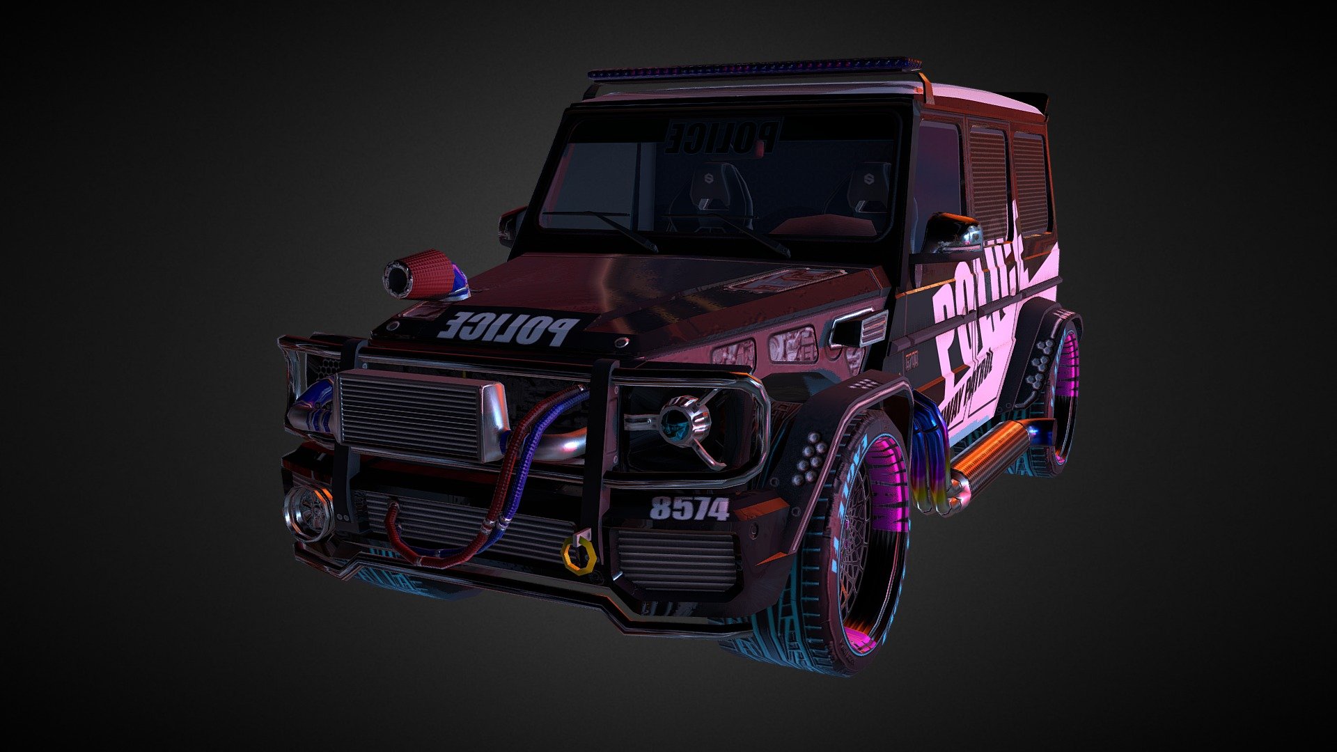 Car model  for mobile game -  https://play.google.com/store/apps/details?id=com.gdcompany.metalmadness - G-Police - 3D model by dimal965 3d model
