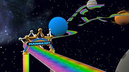 3DS Rainbow Road mariokart, mariokart7, mariokarttour, mariokart8deluxe