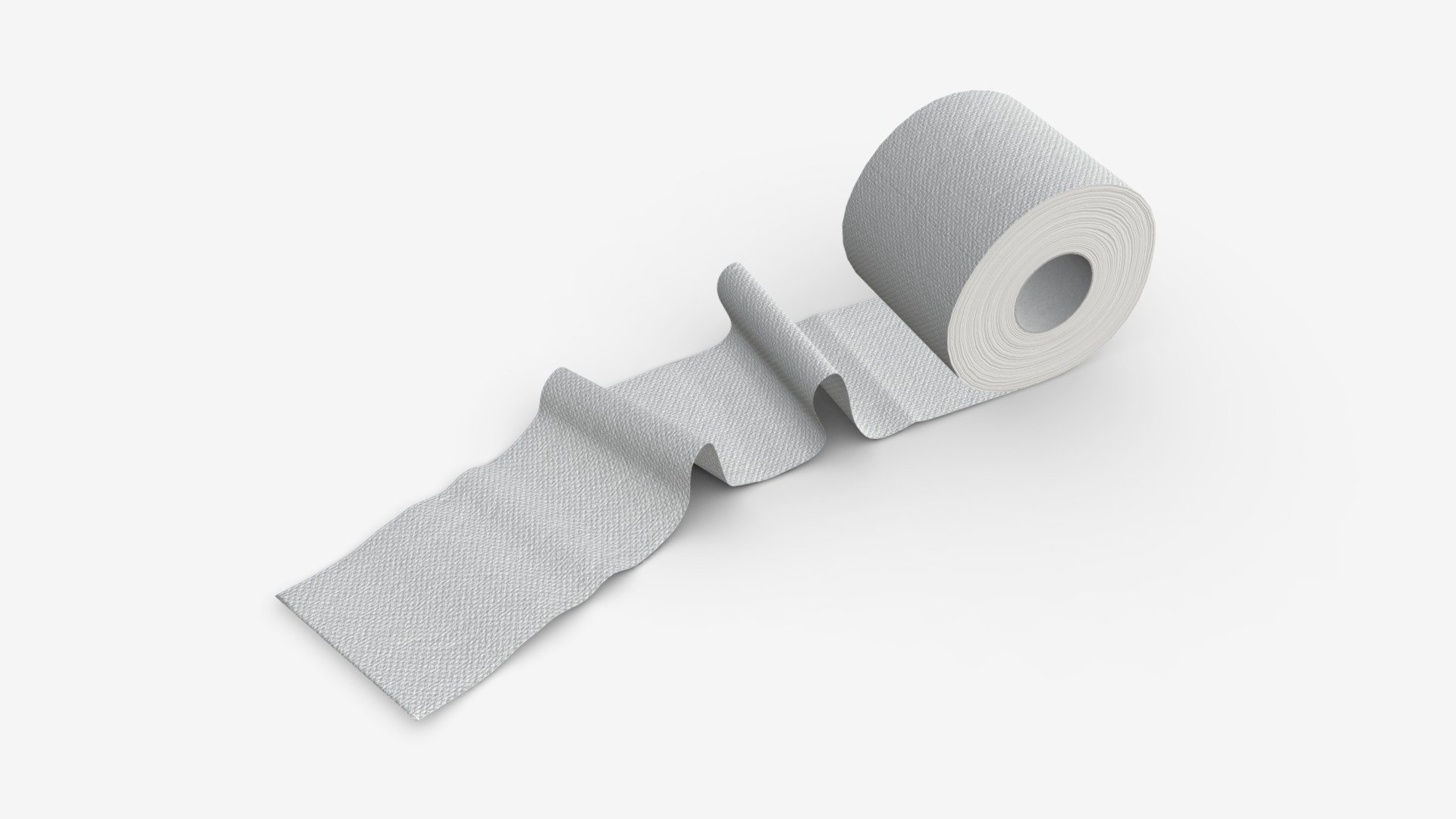 Toilet Paper Roll with Unrolled Part - Buy Royalty Free 3D model by HQ3DMOD (@AivisAstics) 3d model