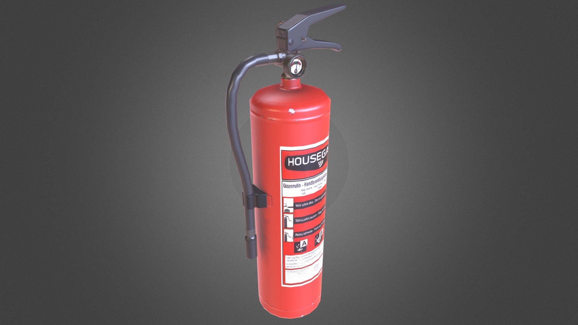 model made to practice maya modelling, hard surface, and materials - fire Extinguisher - 3D model by Hannes Delbeke (@han) 3d model