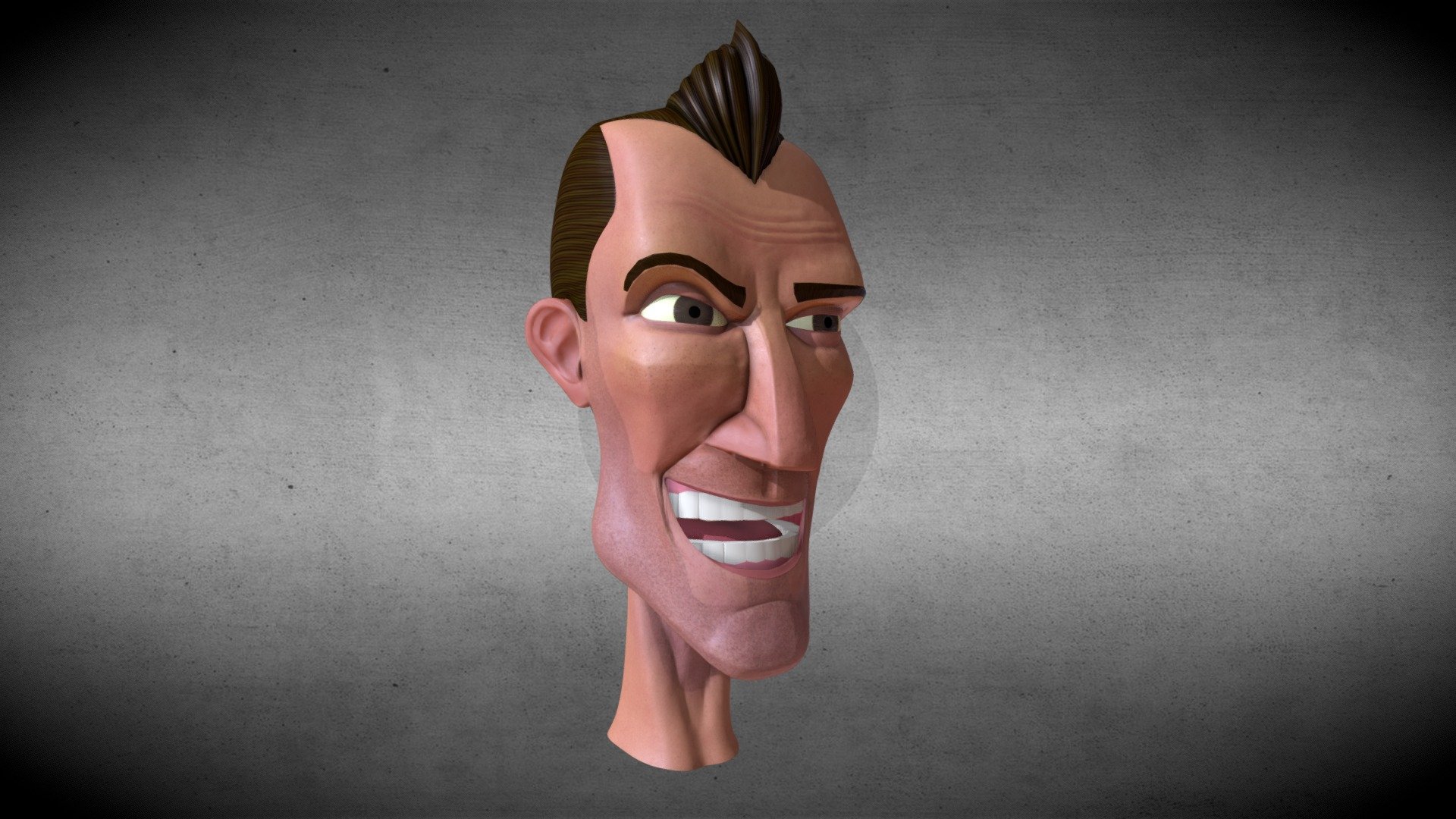 Just a quick sculp that I decided to texture - Cartoon Head - 3D model by 3dJamesShaw 3d model
