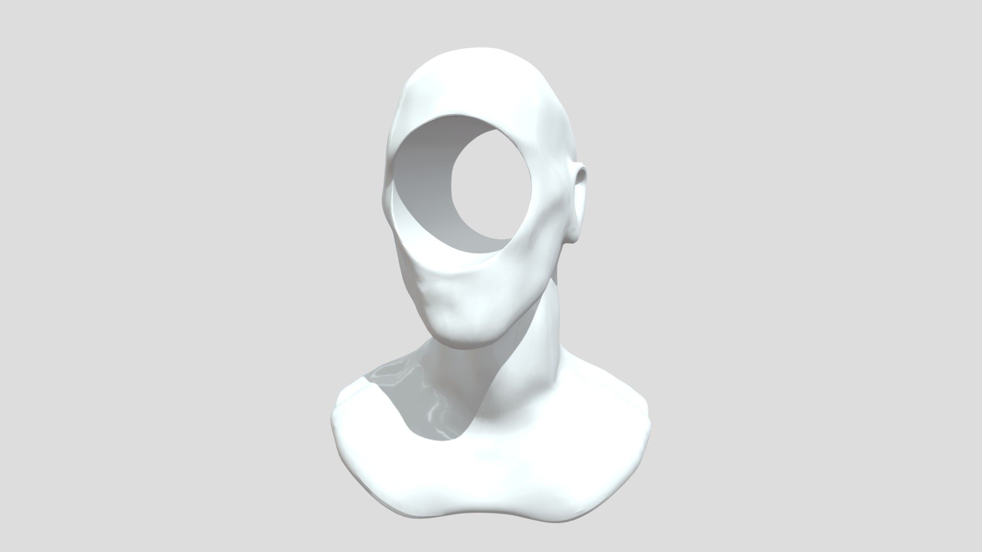 Modern art white plaster empty human head ornament - Modern art plaster hollow human head ornament - Buy Royalty Free 3D model by Jackey&Design (@1394725324zhang) 3d model