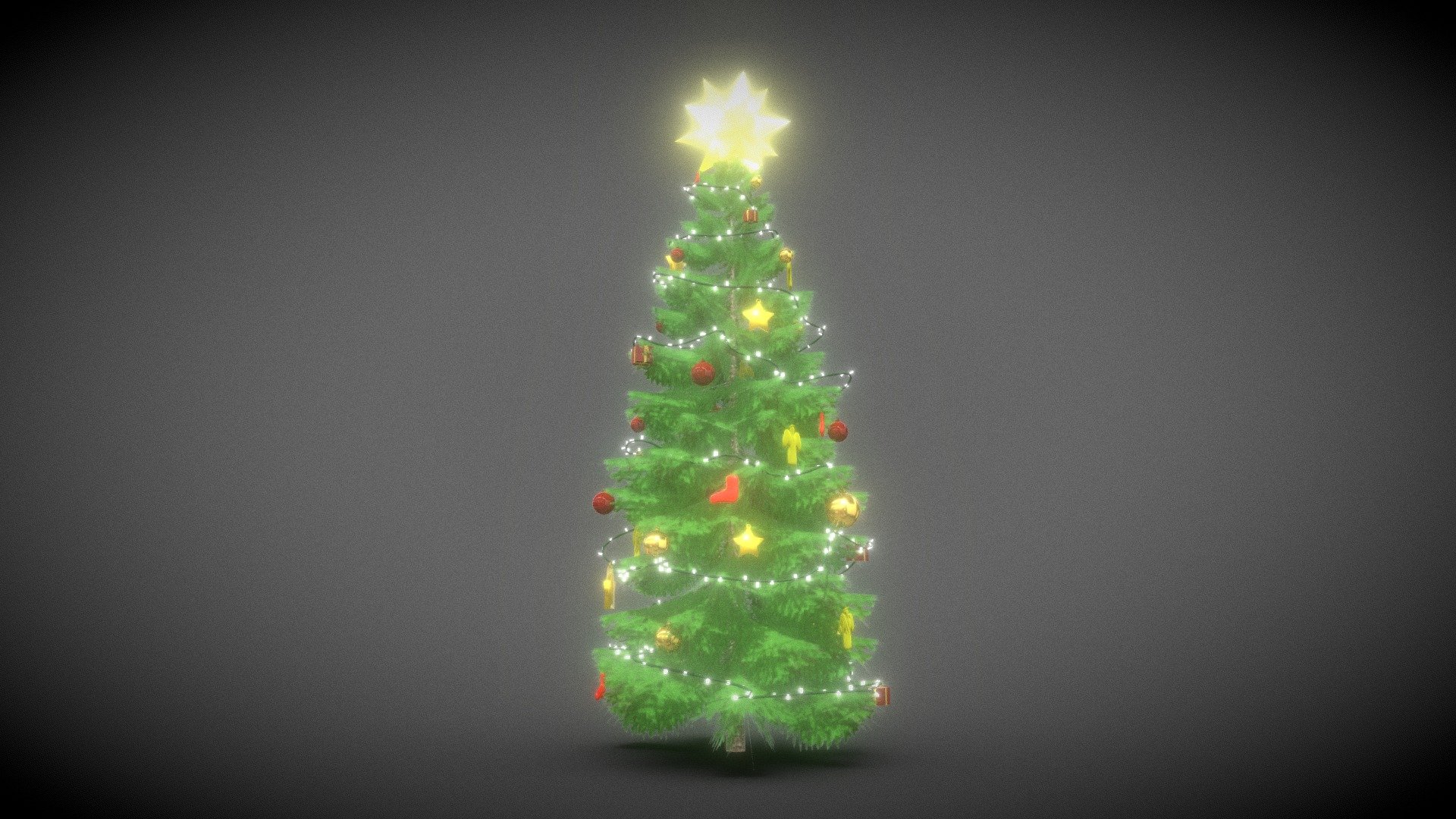 A city christmas tree (13 meter) 3d model