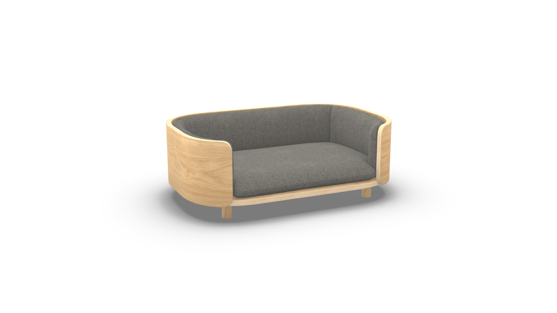 Kyali Dog Sofa, Natural Ash and Grey - 3D model by MADE.COM (@made-it) 3d model