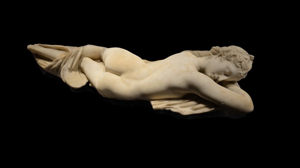 Roman marble copy of a Hellenistic bronze, found in Rome (1880) - Sleeping Hermaphrodite - 3D model by Matthew Brennan (@matthewbrennan) 3d model