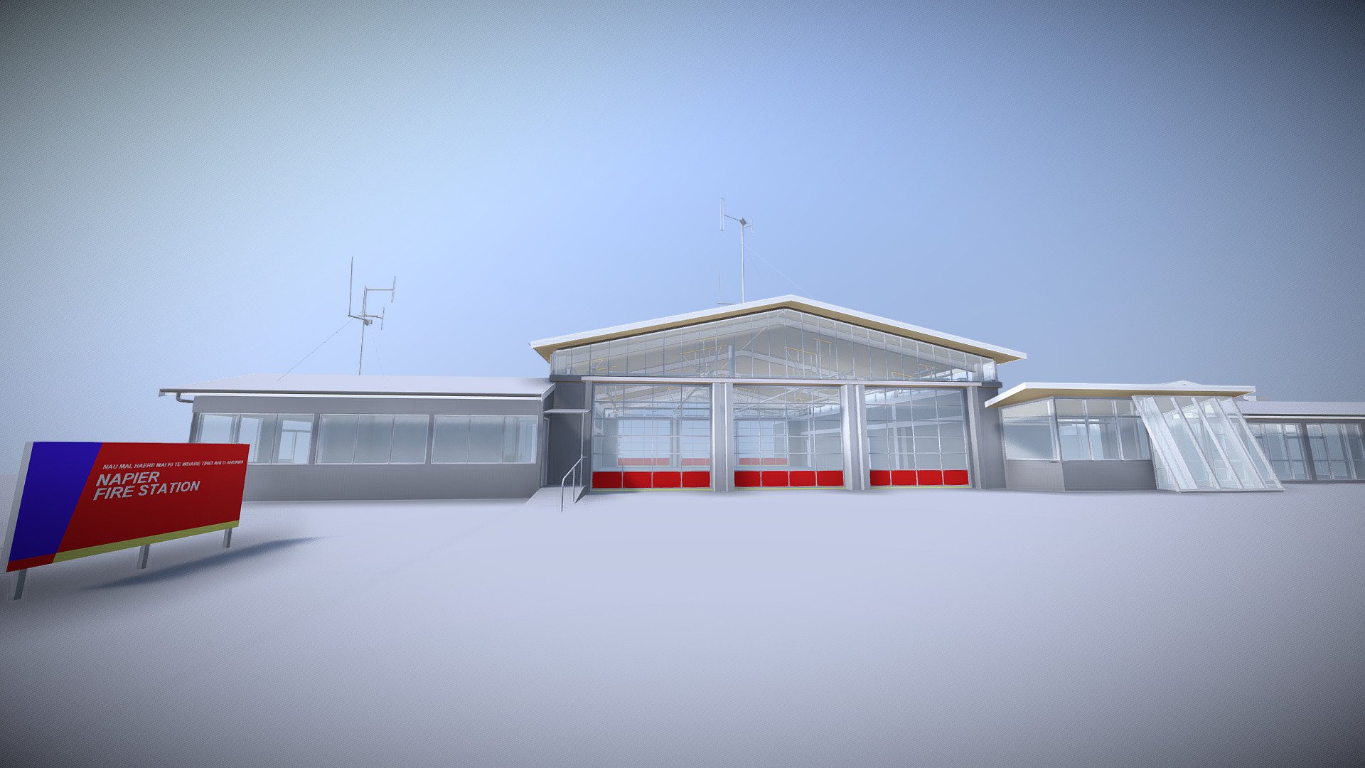 Napier Fire Station - 3D model by SurveyWorxNZ 3d model