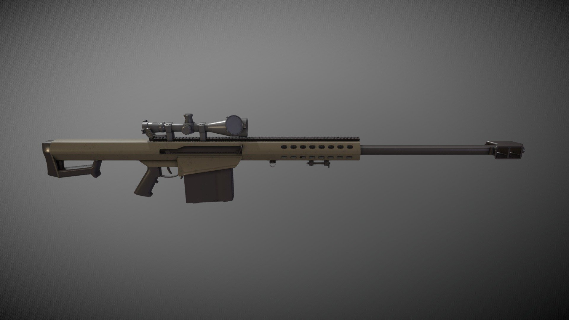 Barrett M82 - Buy Royalty Free 3D model by TessaraOxygen (@19vladis97) 3d model
