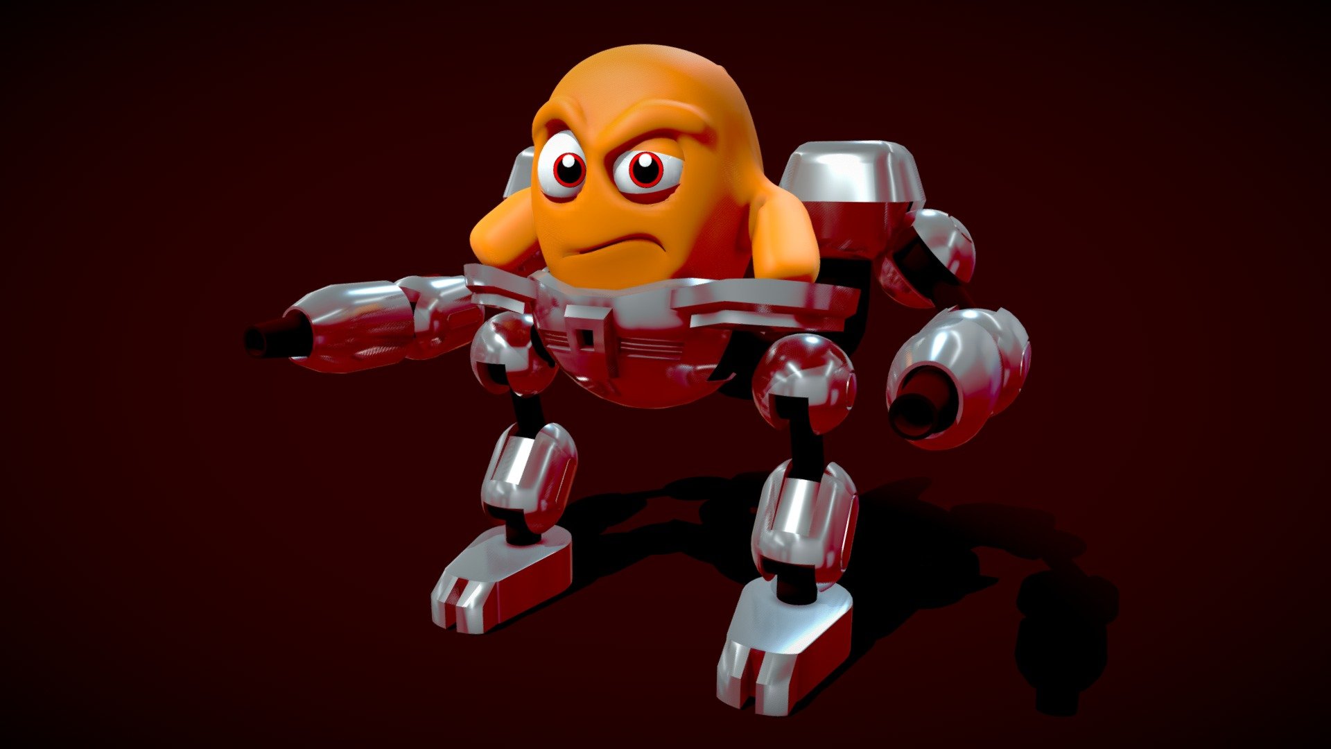 Angry Goldi was one of my my first original characters. He will soon be making his SOMCU debut in animated form! - Finn - Angry Goldi - 3D model by Jacob Quintana (@jacobq1004) 3d model
