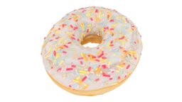 Sprinkled Donut #1 food, photorealistic, scanned, donut, sweets, sprinkled, 3d, model