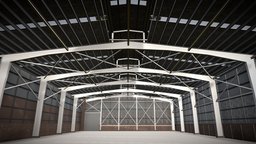 Industrial building 2302 warehouse, truss, industry, store, barn, structure, building, workshop, factory, engineering