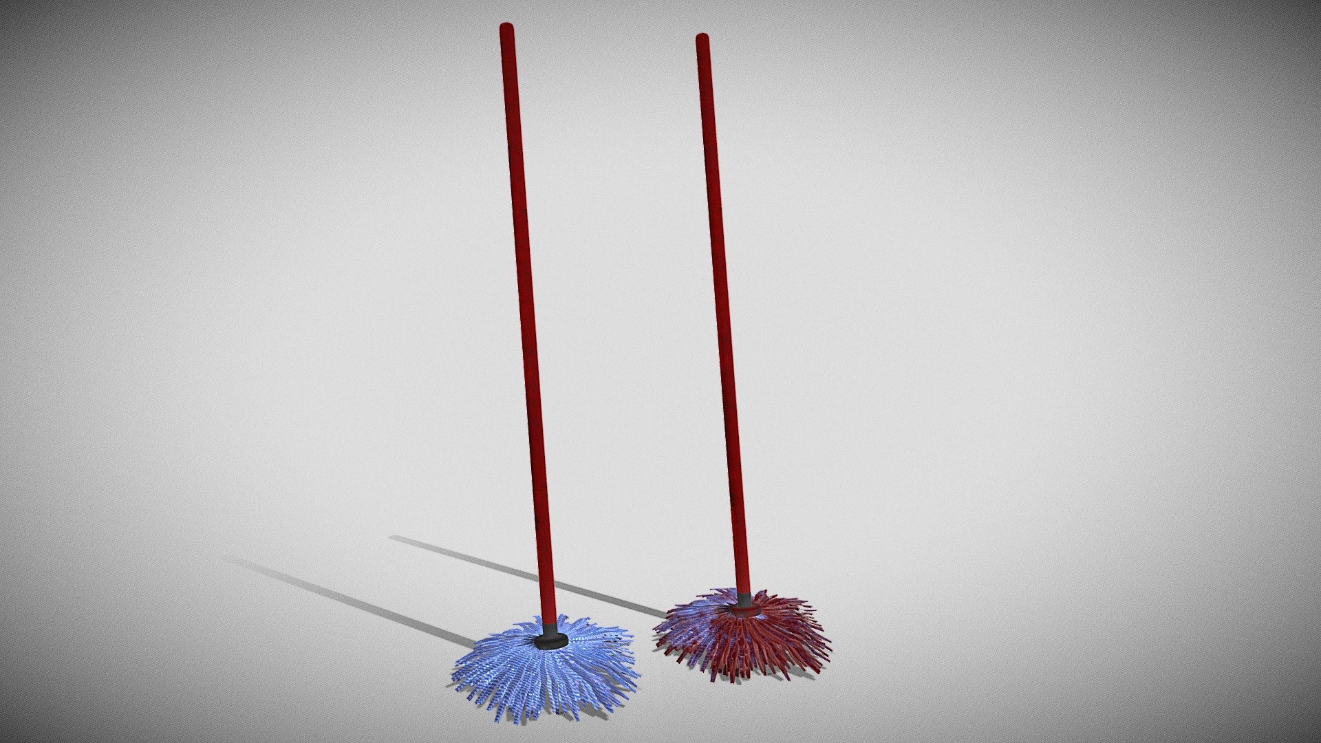 A handy pair of mops for use in different type of environments. 

One version is clean with blue and white stripes and the other is bloody. 

PBR textures @4k - Pair of mops - Download Free 3D model by Sousinho 3d model