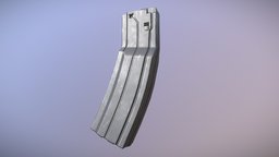 Sixty Round STANAG Magazine rifle, time, m16, unreal, magazine, realtime, ready, 556, real, game-ready, real-time, nato, stanag, unity, game, lowpoly, low, poly, gameready