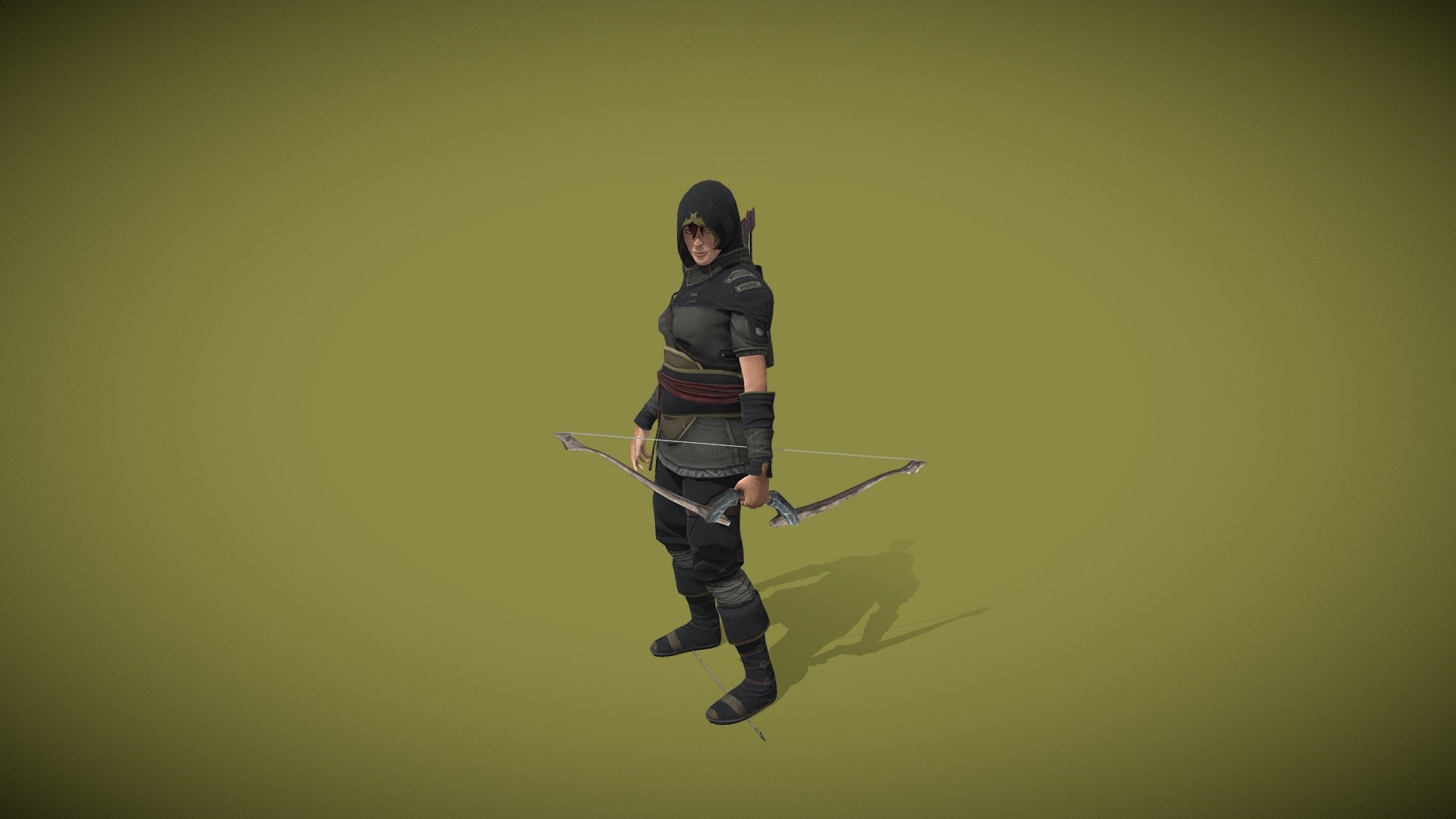 Archer character pulls an arrow from his quiver and shoots it with his bow in this 5 second animation at 30 frames a second.

See this 3D model in fighting action in the AR Fight Club app for Android, available on Google Play:

https://play.google.com/store/apps/details?id=com.arfightclub.app

Choose your fighting characters, point your phone at the top of a table or desk and watch them battle! Move around the fighters and view from any angle. Hear the spatial sound effects of battle. Join the AR Fight Club today! - Archer Shooting Arrow from Bow in Battle - 3D model by LasquetiSpice 3d model