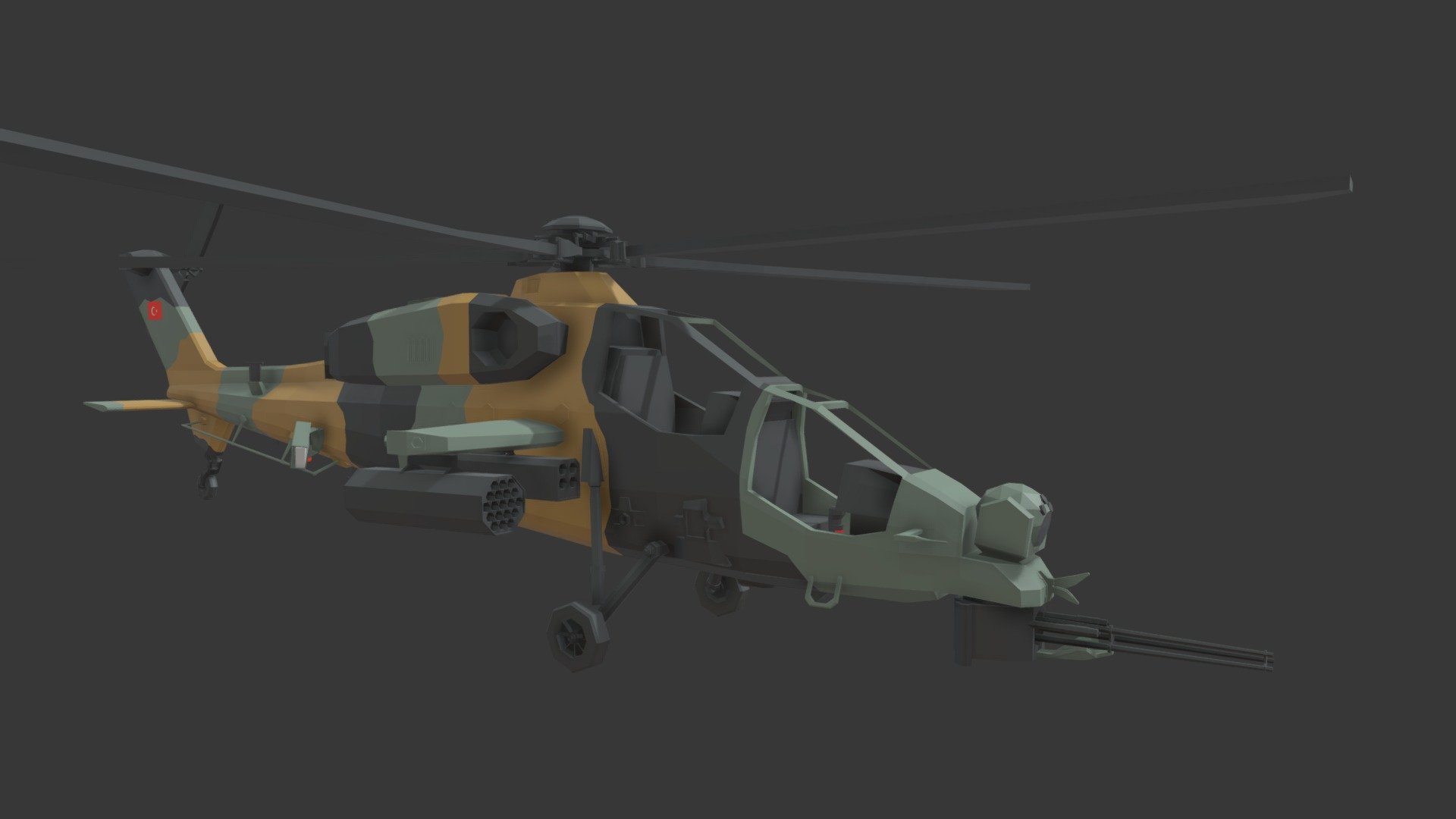 hehe helicopter go brrrt - T-129 ATAK - 3D model by T-929 (@FriendlyHoovy69) 3d model