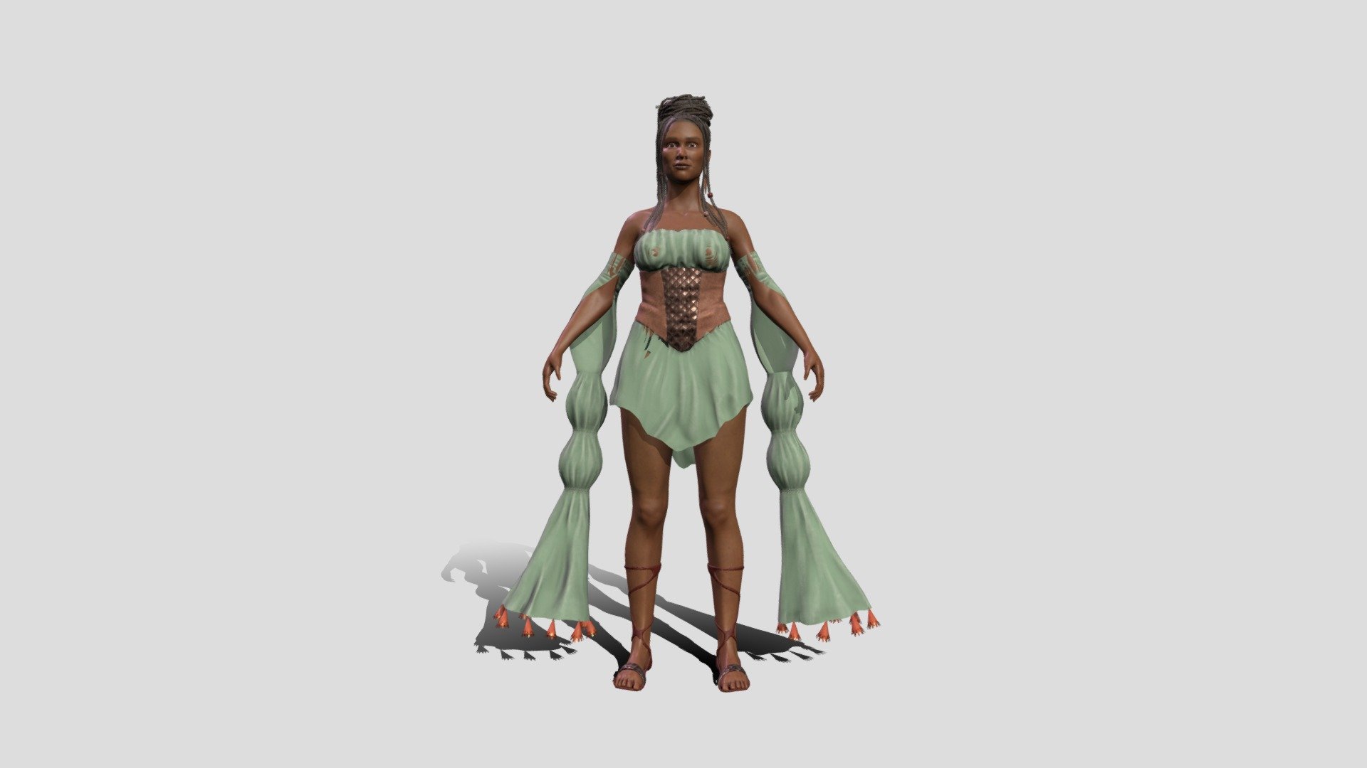 Goddess Woman A-Pose - Download Free 3D model by ChloeRobynSmith (@chloerobyn) 3d model