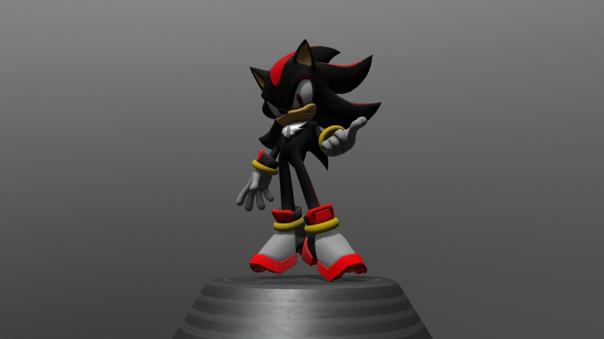 Ow.............the edge. Anyways, here's Shadow. Next up, a character who's already on Sketchfab, but for the sake of completing the collection, doing it anyways 3d model
