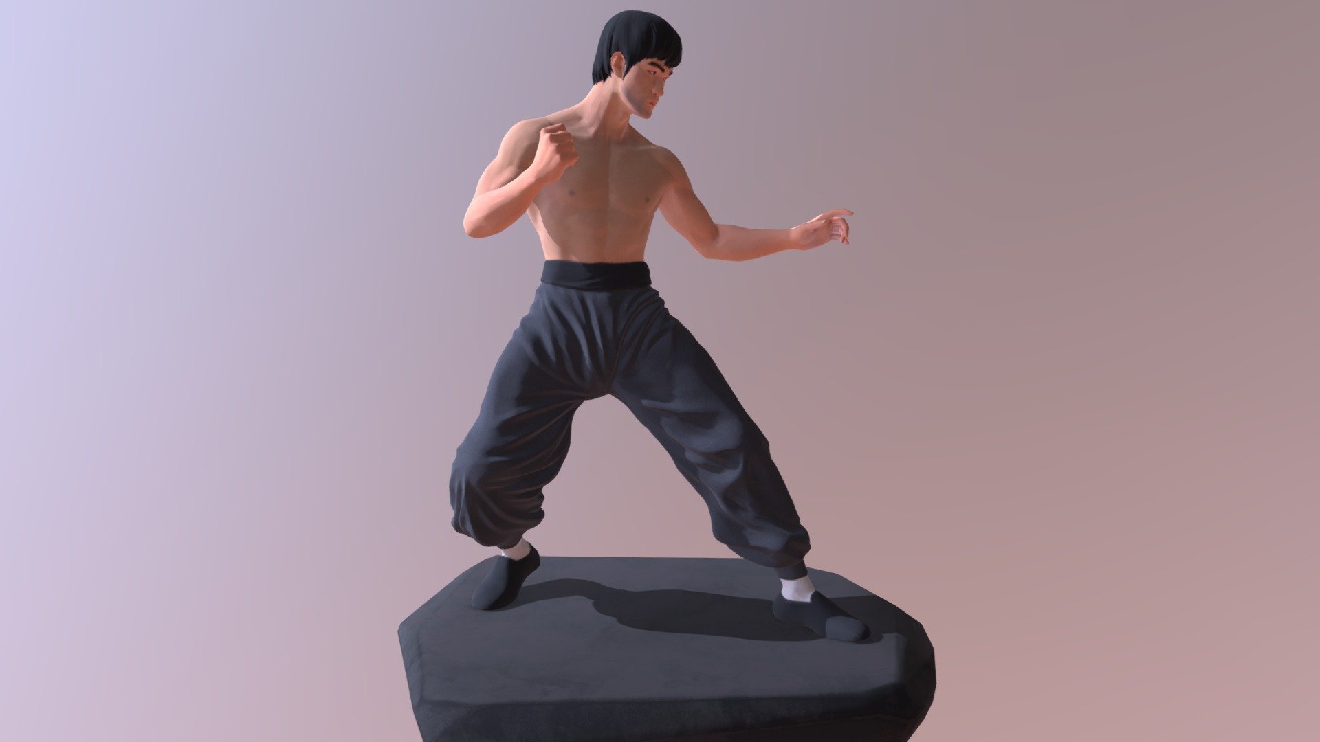 Bruce Lee 3D Model(MAX, OBJ, FBX) - Bruce Lee 3D Model(MAX OBJ FBX) - 3D model by 3dmasterpiece 3d model