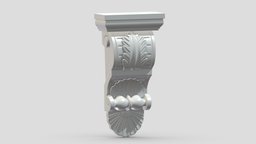 Scroll Corbel 58 stl, room, printing, set, element, luxury, console, architectural, detail, column, module, pack, ornament, molding, cornice, carving, classic, decorative, bracket, capital, decor, print, printable, baroque, classical, kitbash, pearlworks, architecture, 3d, house, decoration, interior, wall, pearlwork