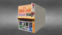 Quick Stop Building exterior, store, print, architecture, building, shop