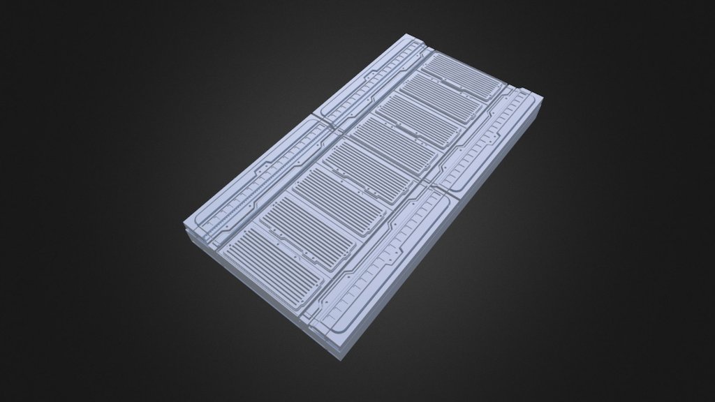 A section of modular sci-fi style floor intended to mix and match with your kitbash collections.

Mesh only, no UV, textures, or materials 3d model
