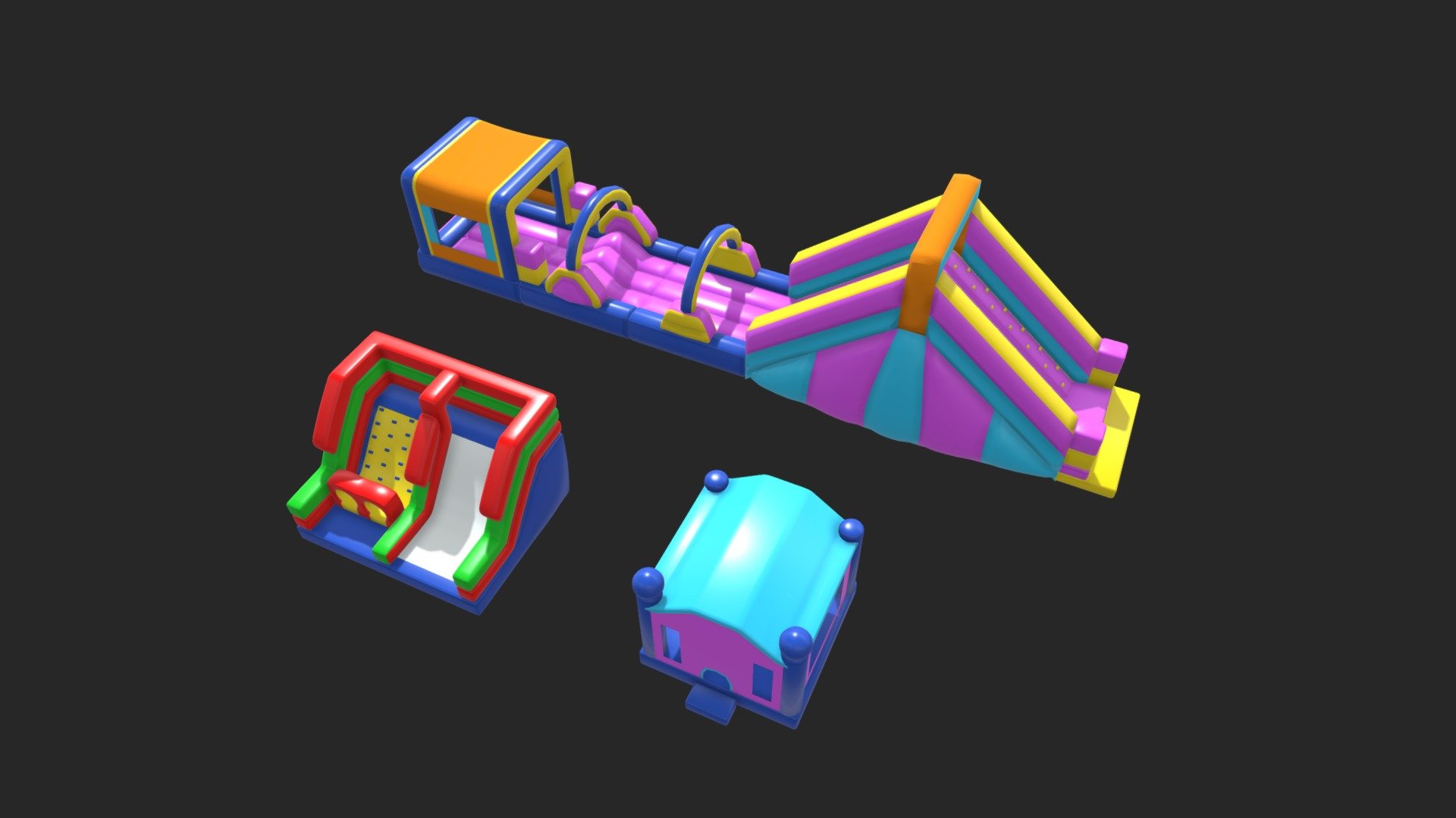 Bounce House - Download Free 3D model by Jeremy E. Grayson (@JeremyGrayson) 3d model