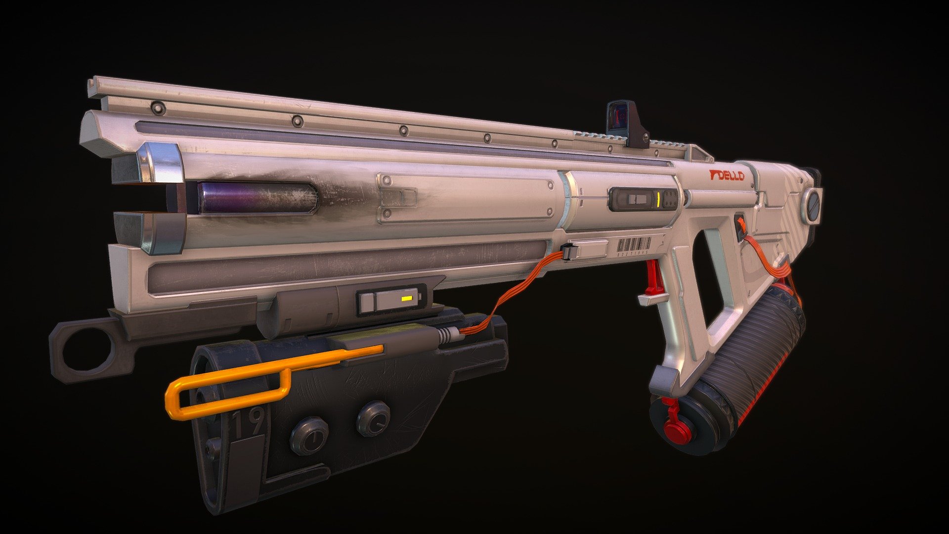 Modeled after a weapon design by Lapo Roccella here: https://www.artstation.com/artwork/weVZV

Also inspired by the weapon foundries of Destiny 3d model